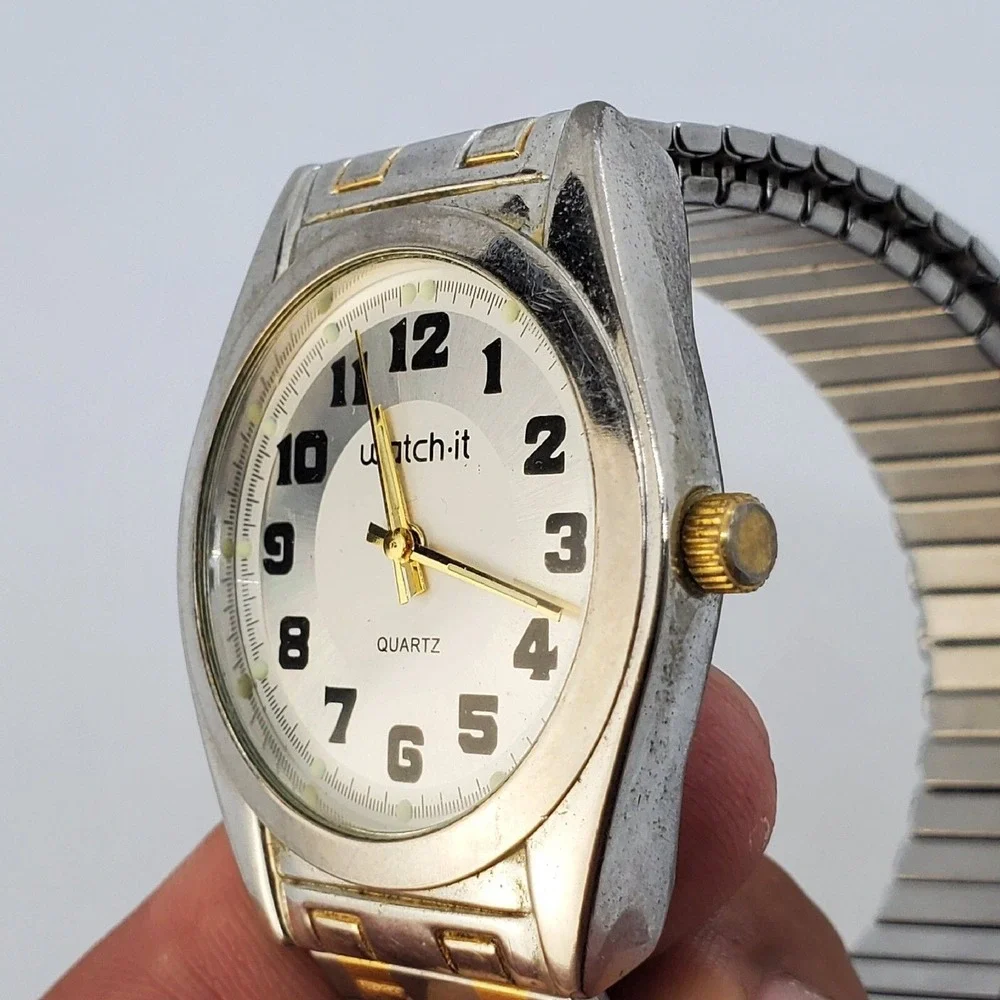 Men's Watch 36MM Gray Dial‎ Gray Gold Tone Bracelet Band 6